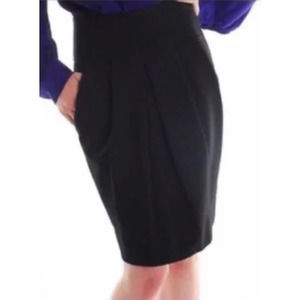 Theory Black Figuero Craze Tulip Skirt